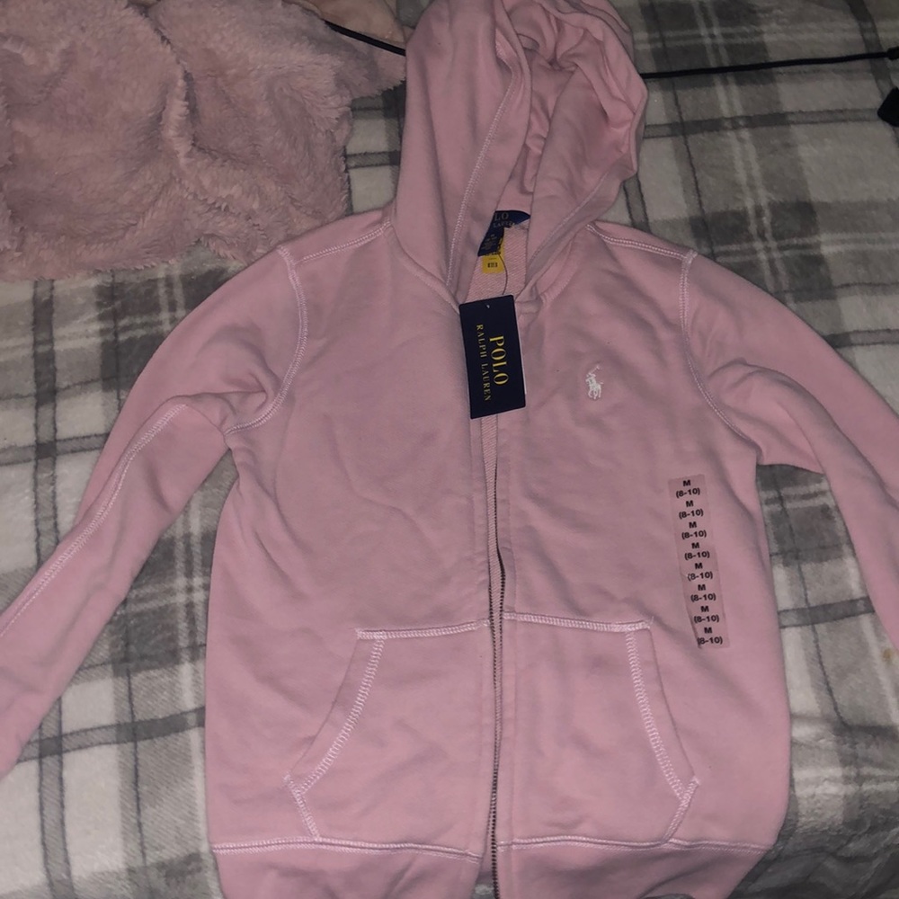 Polo Ralph Lauren zip up hoodie size medium (8-10)